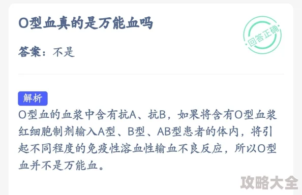 震惊！科研团队发现新型O型血亚型或将颠覆输血认知那位爷你是个O啊